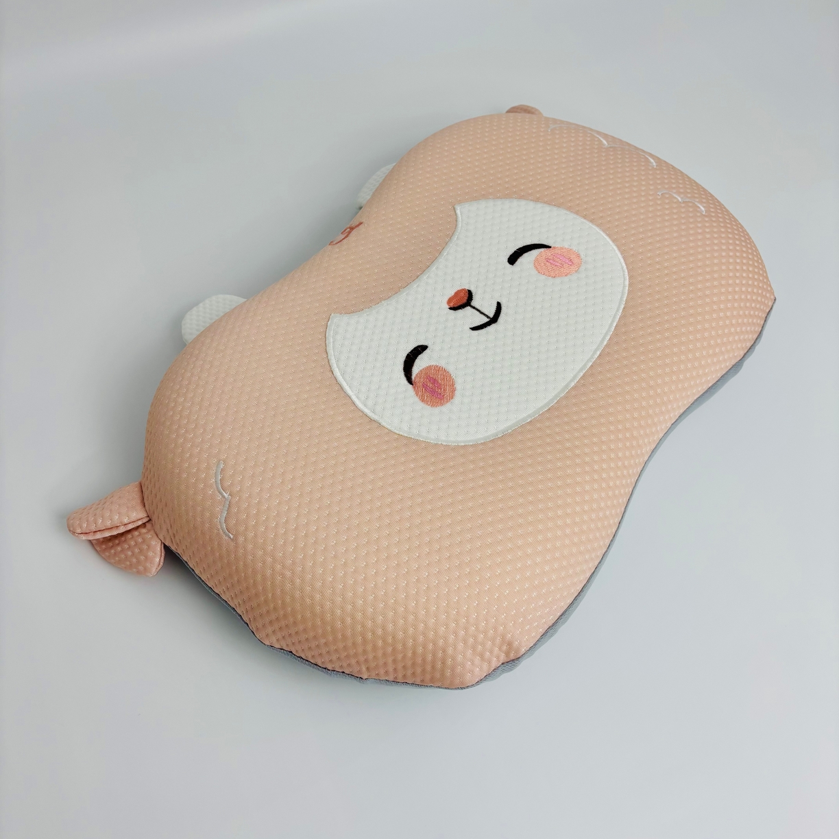 露函家居 2025春夏新款小羊款绣花凉豆豆猫肚枕单枕头枕芯 小羊款绣花凉豆豆-粉色 35x55cm/只