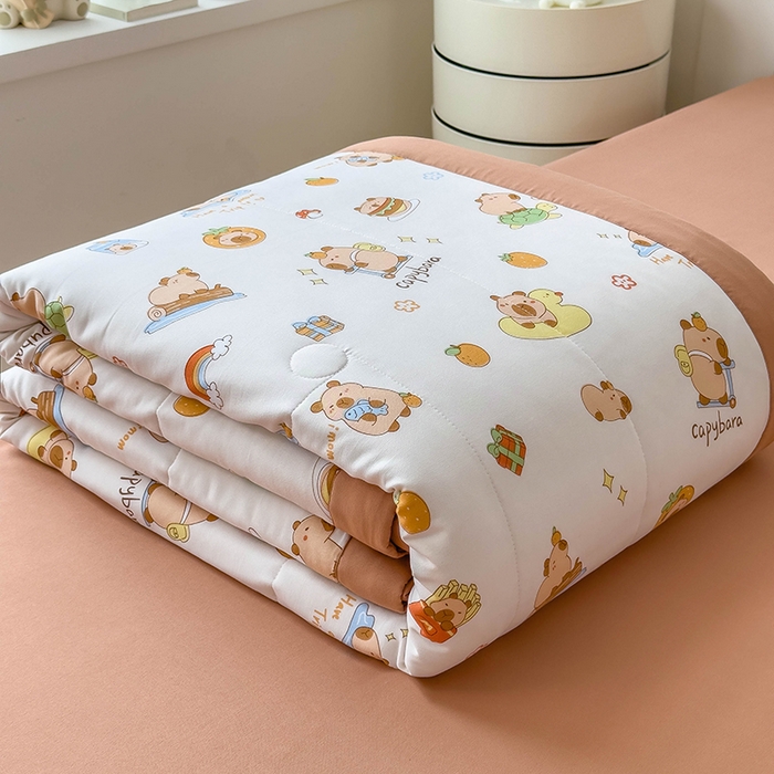 91家纺网 家纺一手货源 找家纺 （总）宝士康家纺 2025新款10A抗菌针织夏被四件套