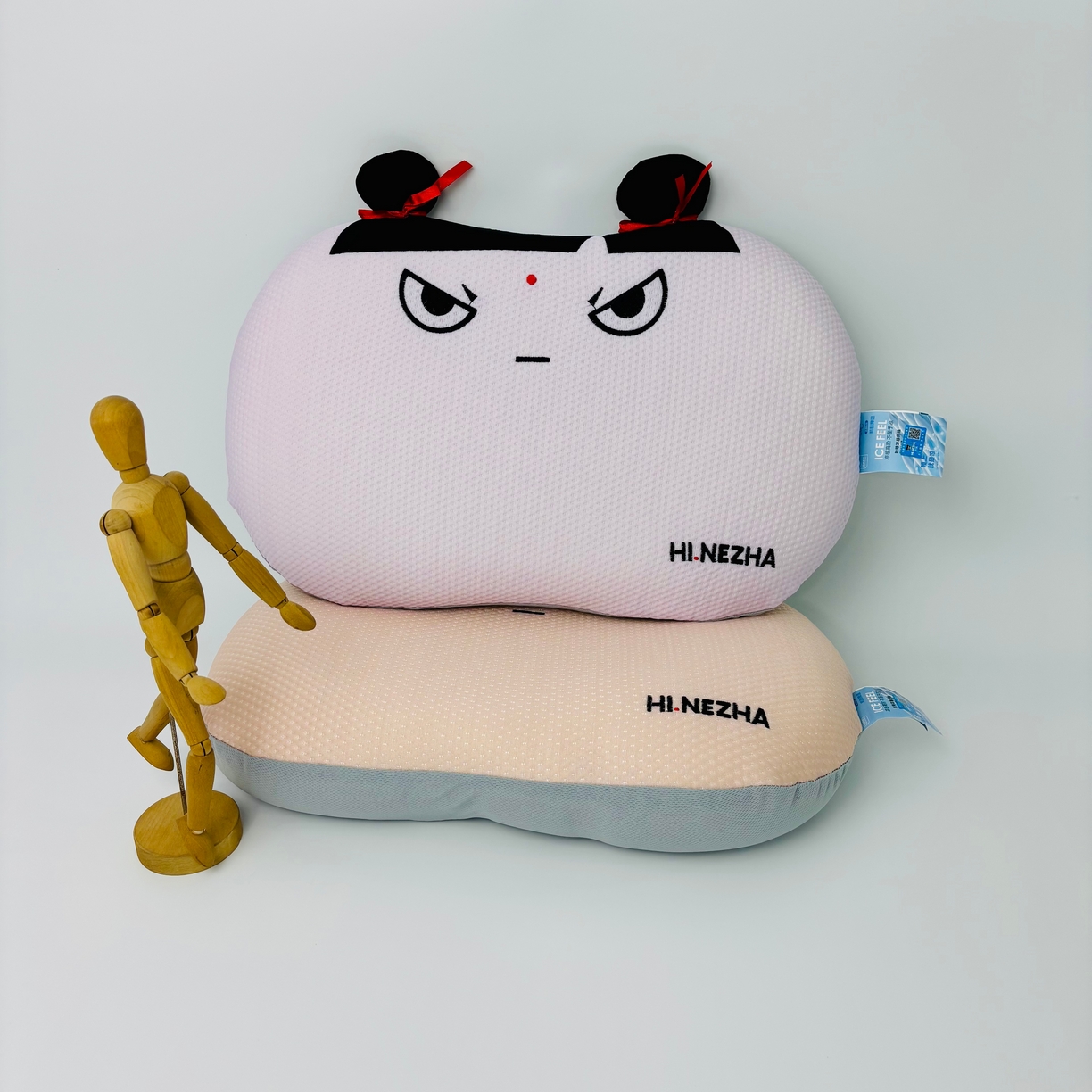 91家纺网 家纺一手货源 找家纺 露函家居 2025春夏新款哪吒凉豆豆猫肚枕单枕头枕芯 哪吒凉豆豆-紫色 35x55cm/只