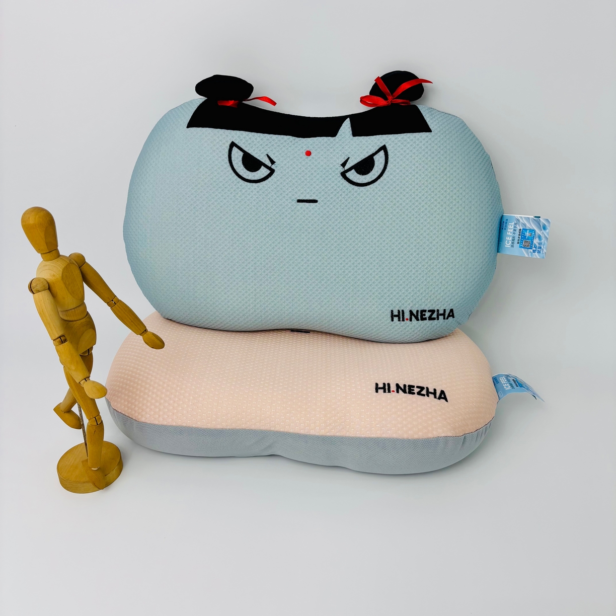 91家纺网 家纺一手货源 找家纺 露函家居 2025春夏新款哪吒凉豆豆猫肚枕单枕头枕芯 组合图仅供参考 35x55cm/只