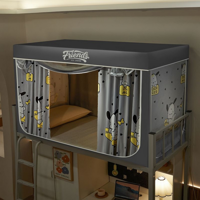 91家纺网 家纺一手货源 找家纺 爱上家居 2025新款遮光防蚊卡通学生蚊帐 帕恰狗