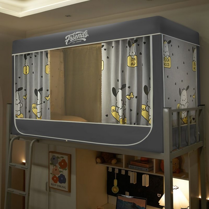 91家纺网 家纺一手货源 找家纺 爱上家居 2025新款遮光防蚊卡通学生蚊帐 帕恰狗