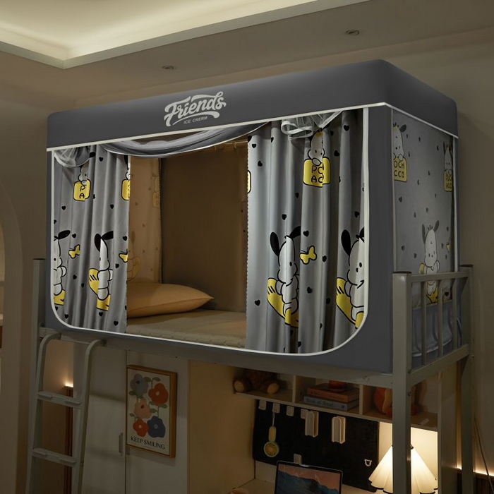 91家纺网 家纺一手货源 找家纺 爱上家居 2025新款遮光防蚊卡通学生蚊帐 帕恰狗