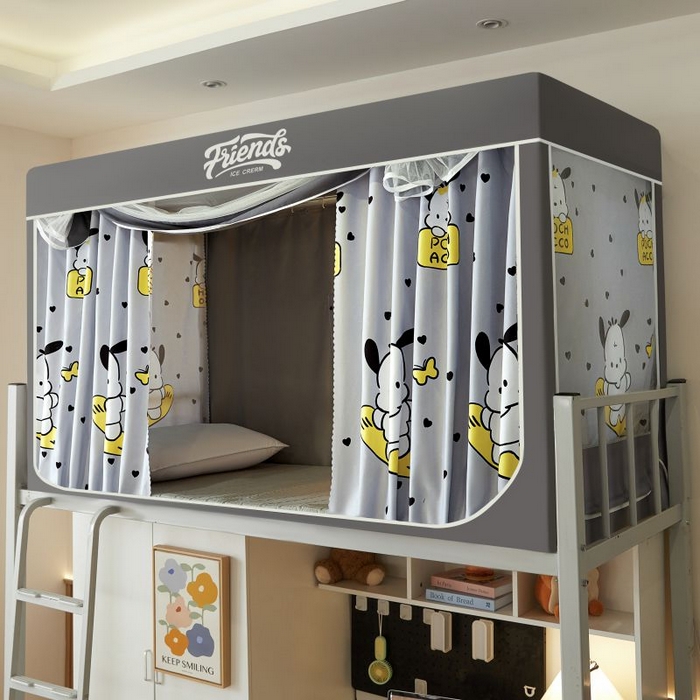 91家纺网 家纺一手货源 找家纺 爱上家居 2025新款遮光防蚊卡通学生蚊帐 帕恰狗