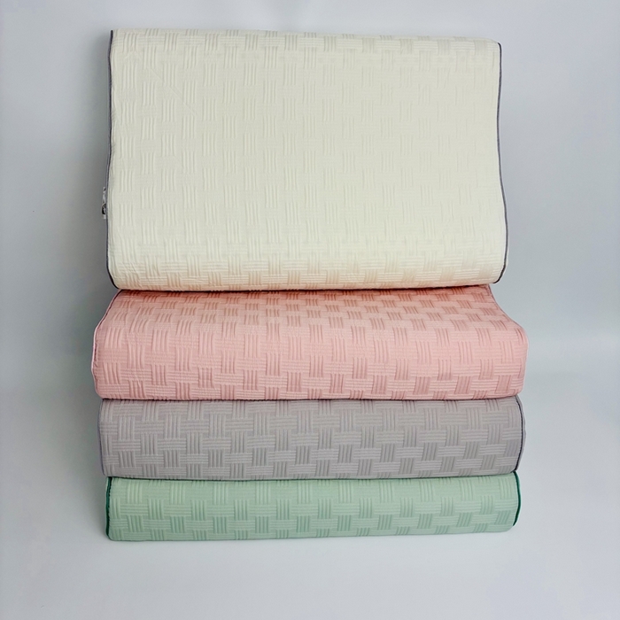 91家纺网 家纺一手货源 找家纺 露函(原乐尔馨 )2025新款华夫格乳胶记忆枕头枕芯 华夫格-粉40*60*10*12cm