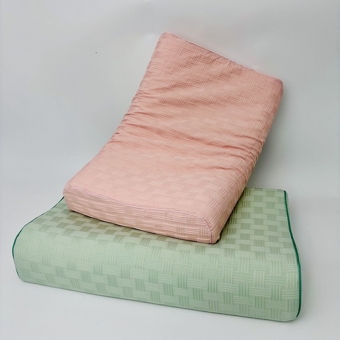 91家纺网 家纺一手货源 找家纺 露函(原乐尔馨 )2025新款华夫格乳胶记忆枕头枕芯 华夫格-绿40*60*10*12cm