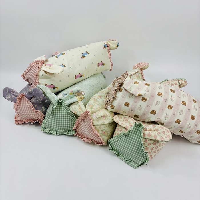 （总）露函(原乐尔馨 )2025春夏新款全棉纯棉小碎花兔兔荞麦枕单枕头枕芯