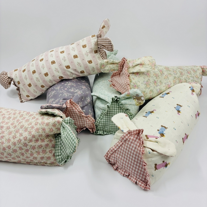 91家纺网 家纺一手货源 找家纺 （总）露函(原乐尔馨 )2025春夏新款全棉纯棉小碎花兔兔荞麦枕单枕头枕芯