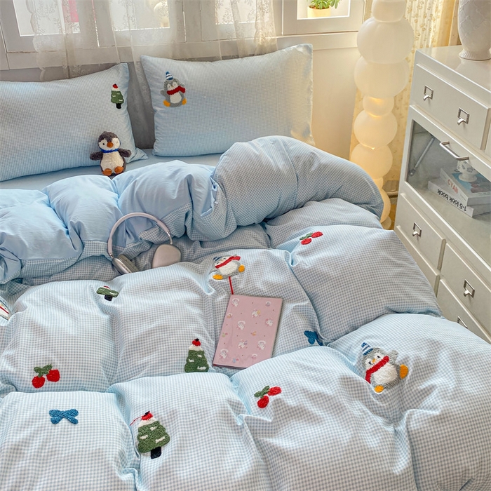 91家纺网 家纺一手货源 找家纺 （总）多品家纺 2025新款超柔水洗棉毛巾绣单被套