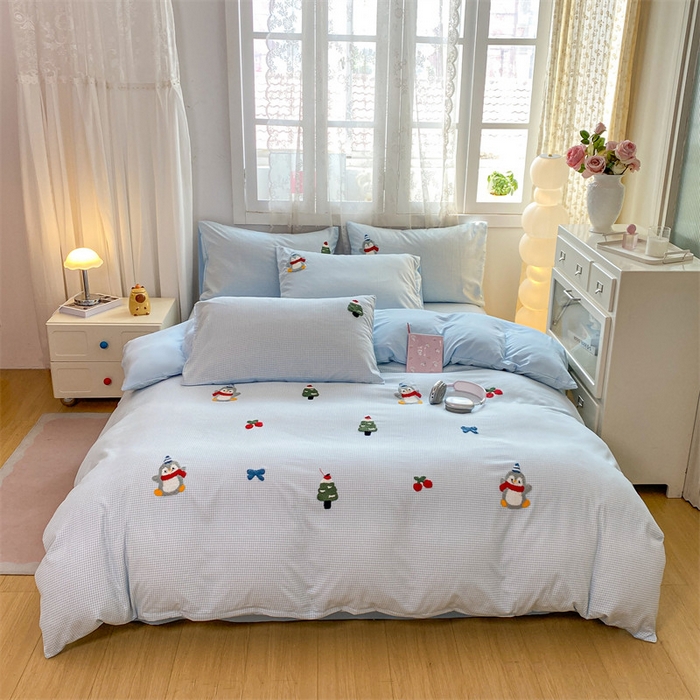 91家纺网 家纺一手货源 找家纺 （总）多品家纺 2025新款超柔水洗棉毛巾绣单被套