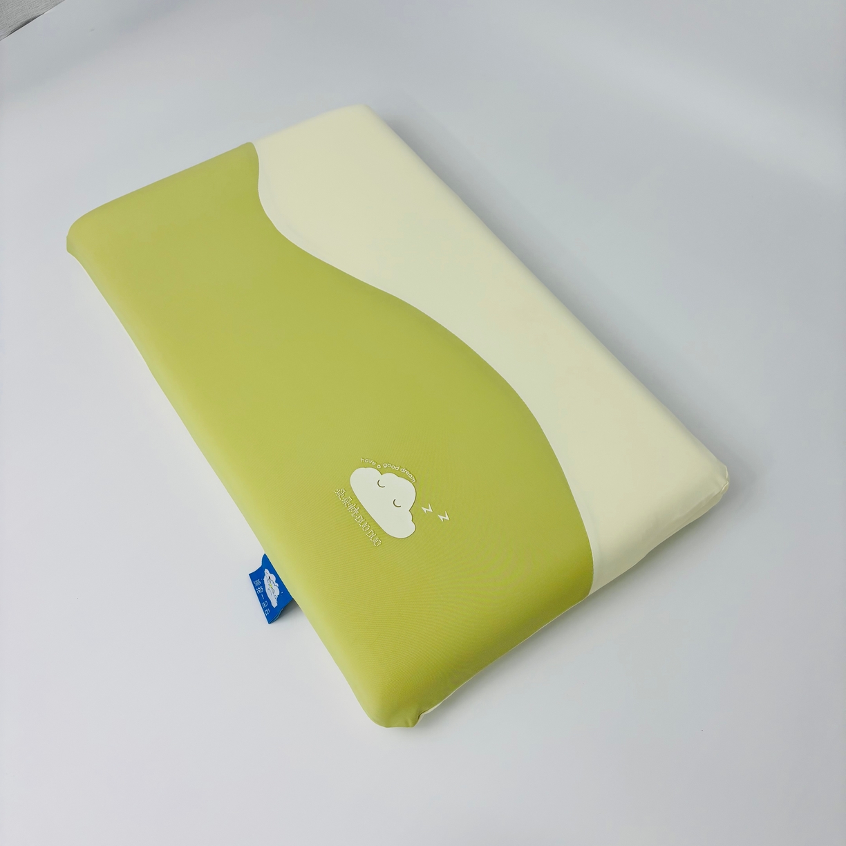 91家纺网 家纺一手货源 找家纺 露函(原乐尔馨 )2025春夏新款云漫亲子深睡记忆枕单枕头枕芯 绿色 40x70cm 高10cm/只