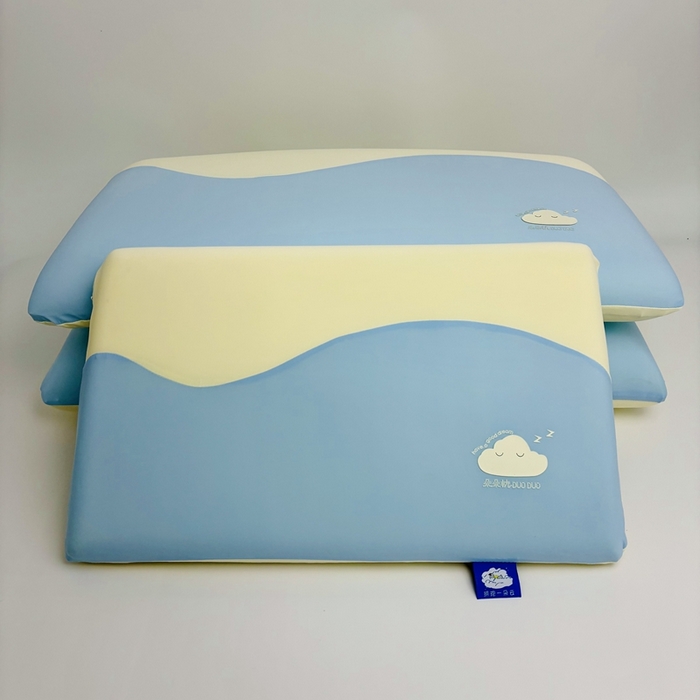 91家纺网 家纺一手货源 找家纺 露函(原乐尔馨 )2025春夏新款云漫亲子深睡记忆枕单枕头枕芯 蓝色 30x50cm/只