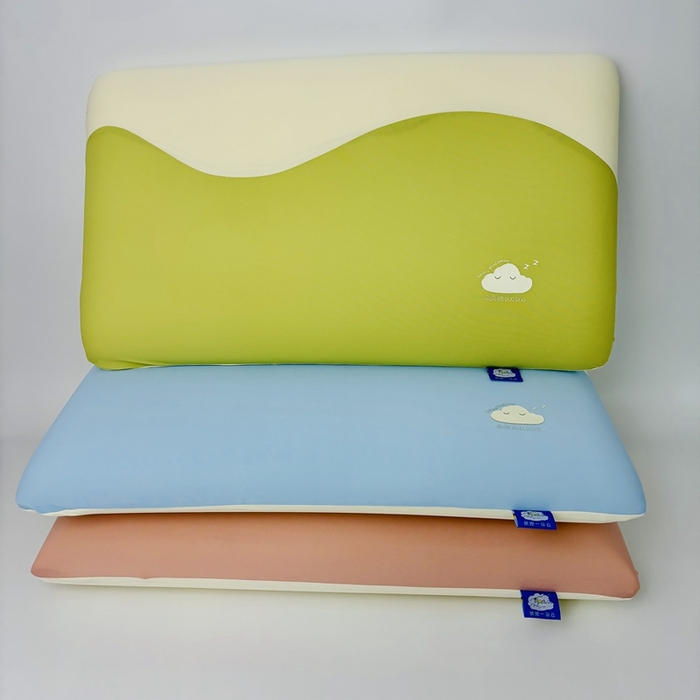 91家纺网 家纺一手货源 找家纺 露函(原乐尔馨 )2025春夏新款云漫亲子深睡记忆枕单枕头枕芯 蓝色 40x70cm 高8cm/只