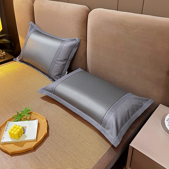 91家纺网 家纺一手货源 找家纺 雨彤家纺 2025新款冰藤单人枕套 灰色冰藤