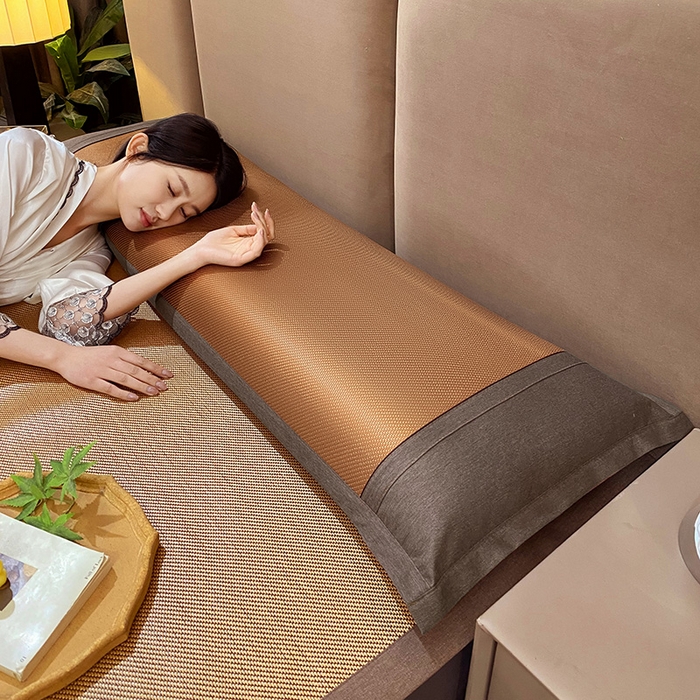 91家纺网 家纺一手货源 找家纺 雨彤家纺 2025新款冰藤双人长枕套 经典冰藤