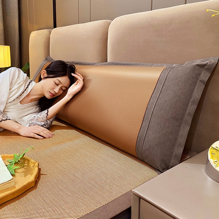 91家纺网 家纺一手货源 找家纺 雨彤家纺 2025新款冰藤双人长枕套 经典冰藤