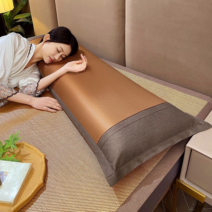 91家纺网 家纺一手货源 找家纺 雨彤家纺 2025新款冰藤双人长枕套 经典冰藤