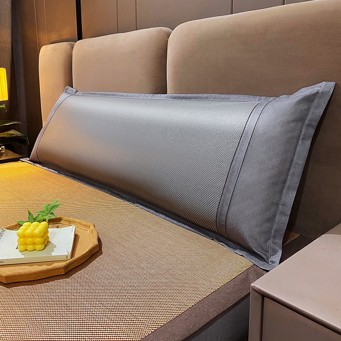 91家纺网 家纺一手货源 找家纺 雨彤家纺 2025新款冰藤双人长枕套 灰色冰藤