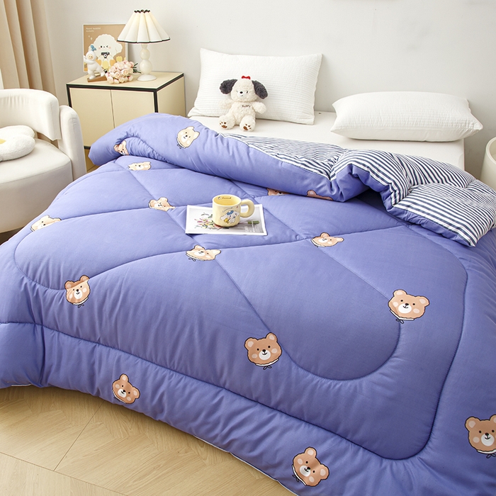 91家纺网 家纺一手货源 找家纺 南方印象2025新款印花冬被被子被芯 布朗小熊