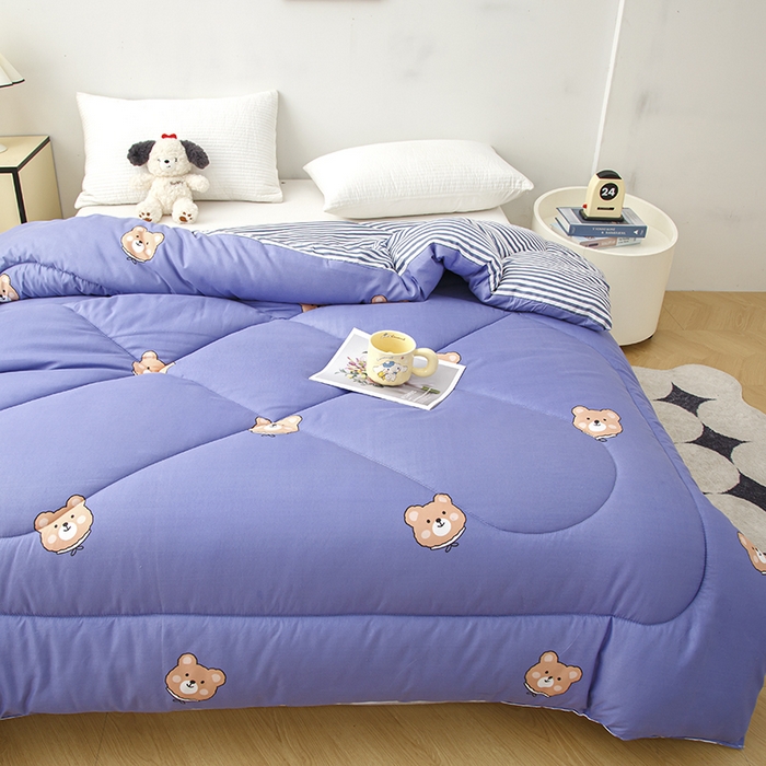 91家纺网 家纺一手货源 找家纺 南方印象2025新款印花冬被被子被芯 布朗小熊