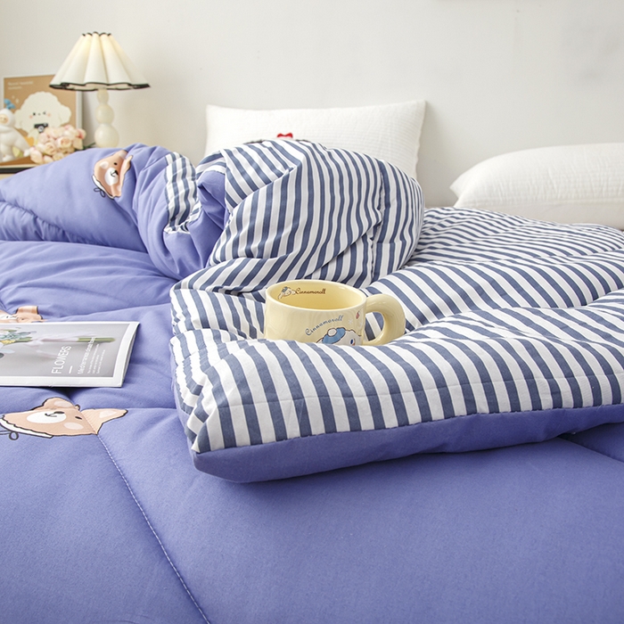 91家纺网 家纺一手货源 找家纺 南方印象2025新款印花冬被被子被芯 布朗小熊