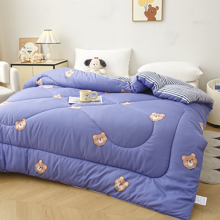 91家纺网 家纺一手货源 找家纺 南方印象2025新款印花冬被被子被芯 布朗小熊