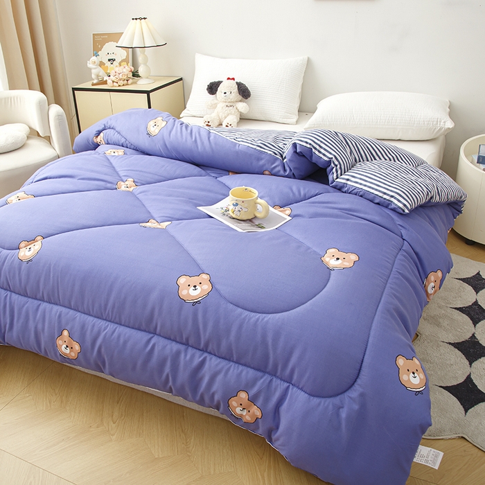 91家纺网 家纺一手货源 找家纺 南方印象2025新款印花冬被被子被芯 布朗小熊