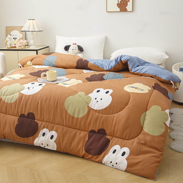 91家纺网 家纺一手货源 找家纺 南方印象2025新款印花冬被被子被芯 叮叮图