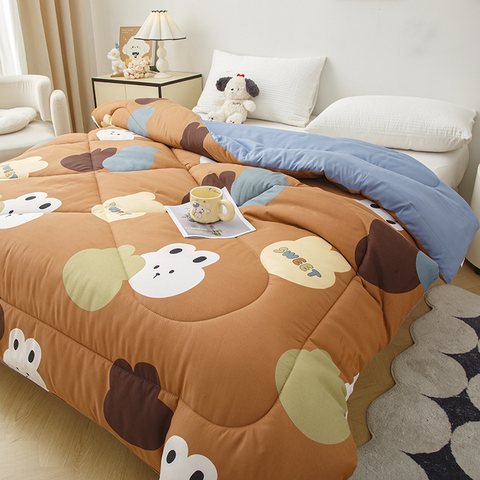 91家纺网 家纺一手货源 找家纺 南方印象2025新款印花冬被被子被芯 叮叮图