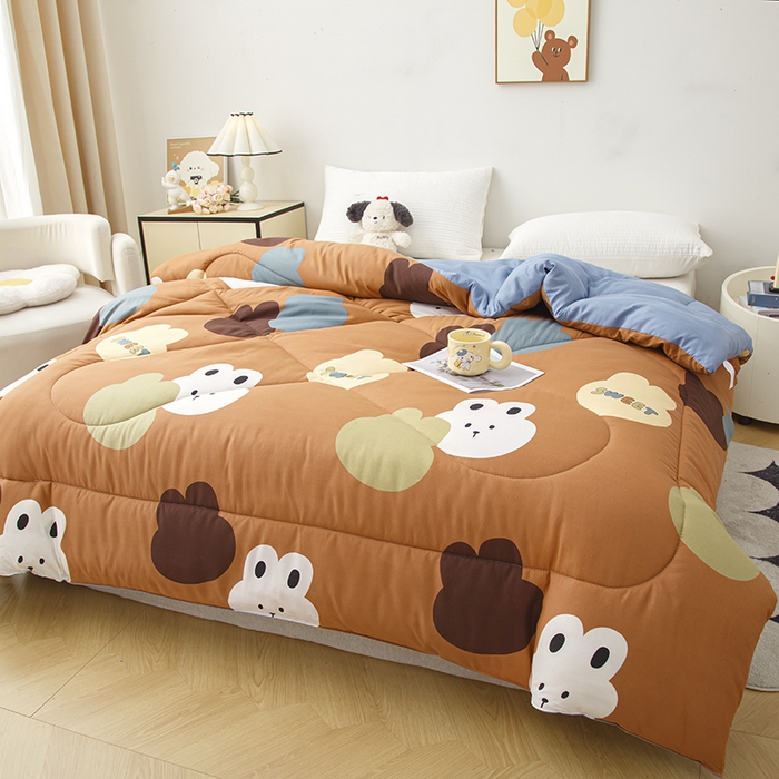 91家纺网 家纺一手货源 找家纺 南方印象2025新款印花冬被被子被芯 叮叮图