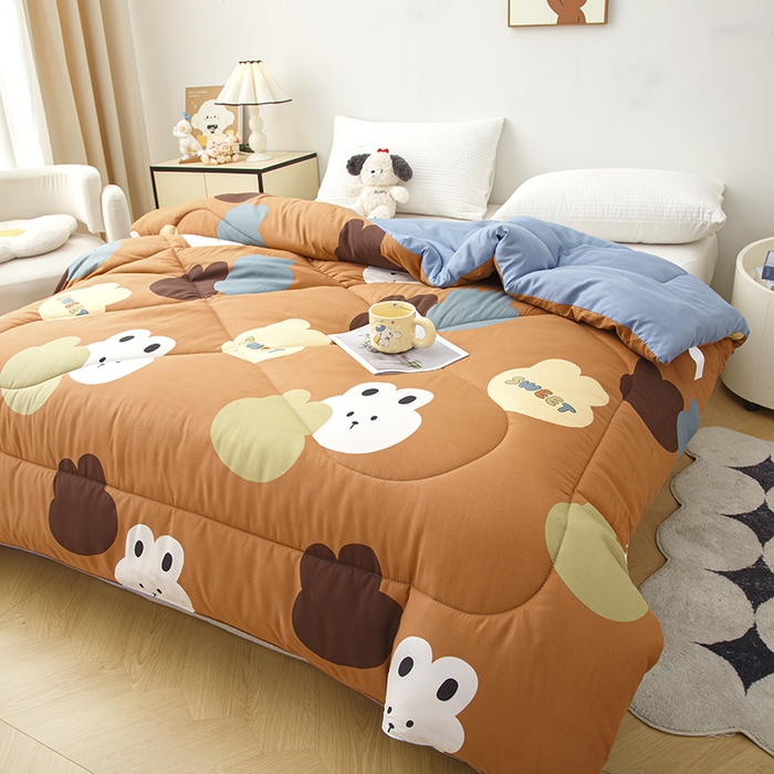 91家纺网 家纺一手货源 找家纺 南方印象2025新款印花冬被被子被芯 叮叮图