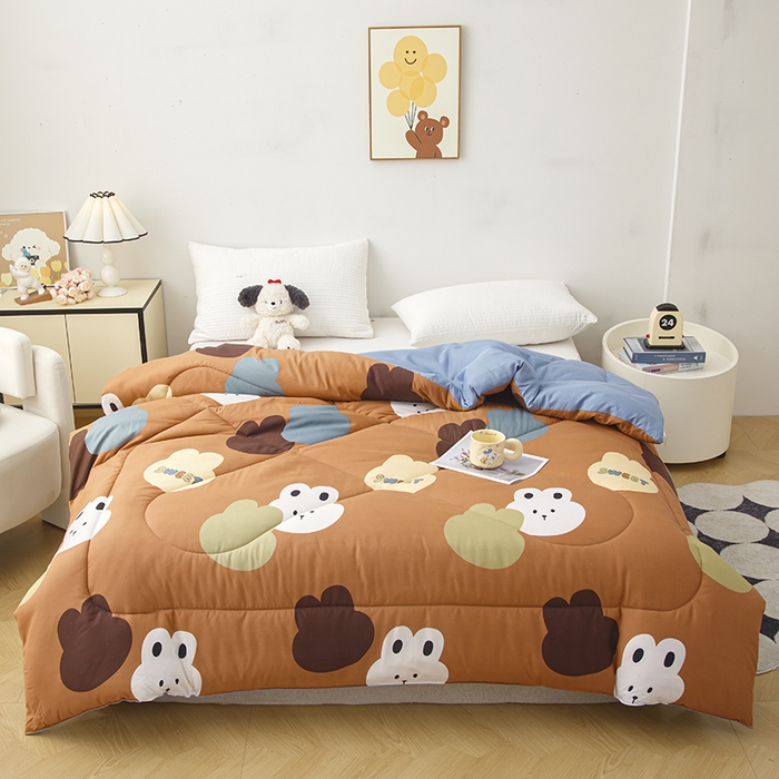 91家纺网 家纺一手货源 找家纺 南方印象2025新款印花冬被被子被芯 叮叮图