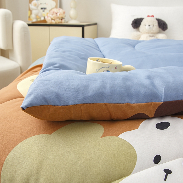 91家纺网 家纺一手货源 找家纺 南方印象2025新款印花冬被被子被芯 叮叮图