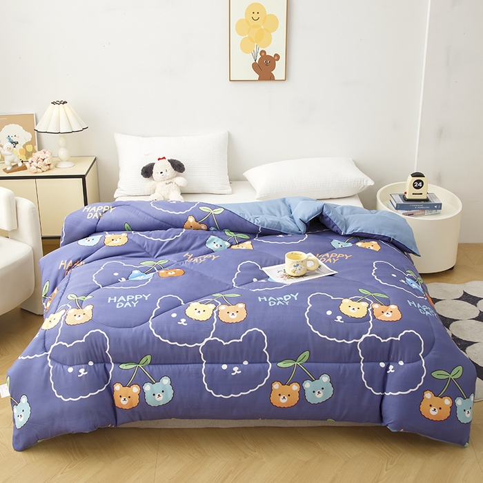 91家纺网 家纺一手货源 找家纺 南方印象2025新款印花冬被被子被芯 哈尼熊