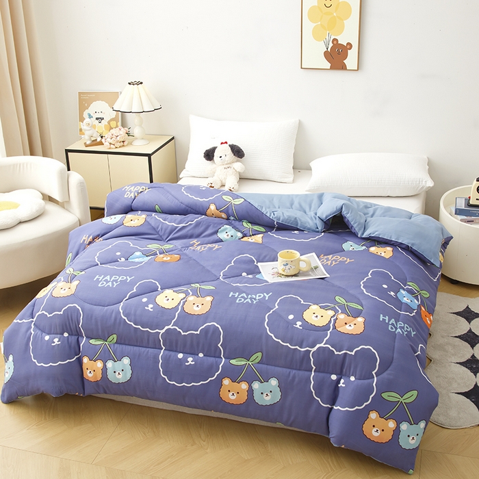 91家纺网 家纺一手货源 找家纺 南方印象2025新款印花冬被被子被芯 哈尼熊