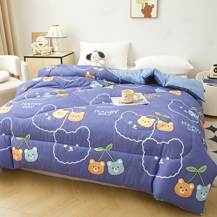 91家纺网 家纺一手货源 找家纺 南方印象2025新款印花冬被被子被芯 哈尼熊