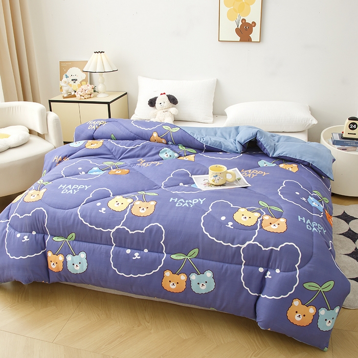 91家纺网 家纺一手货源 找家纺 南方印象2025新款印花冬被被子被芯 哈尼熊