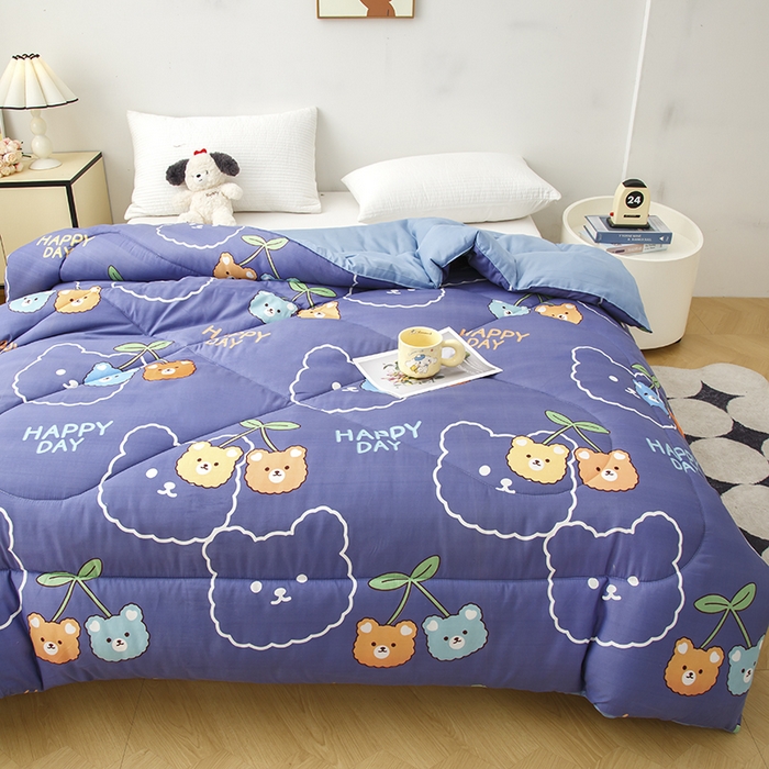 91家纺网 家纺一手货源 找家纺 南方印象2025新款印花冬被被子被芯 哈尼熊