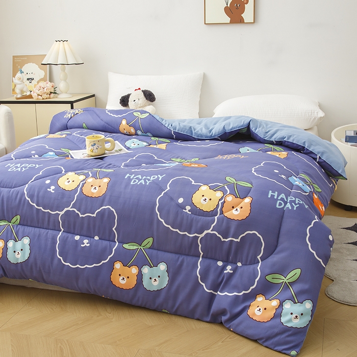 91家纺网 家纺一手货源 找家纺 南方印象2025新款印花冬被被子被芯 哈尼熊