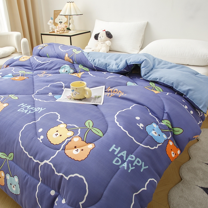 91家纺网 家纺一手货源 找家纺 南方印象2025新款印花冬被被子被芯 哈尼熊