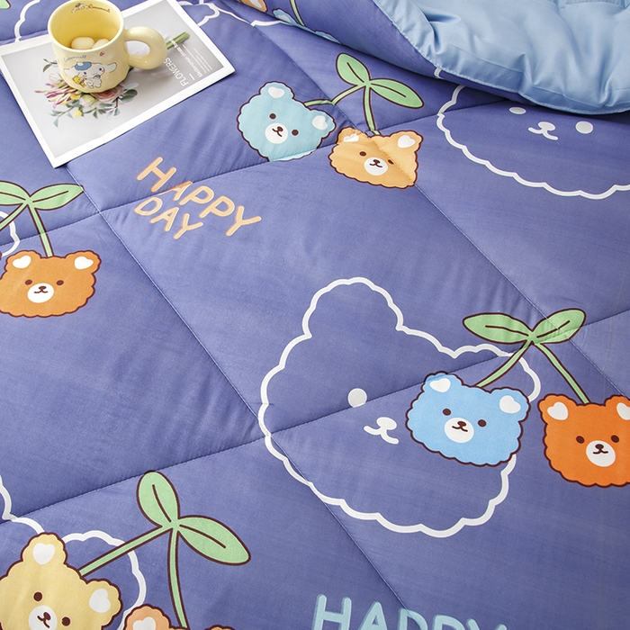 91家纺网 家纺一手货源 找家纺 南方印象2025新款印花冬被被子被芯 哈尼熊