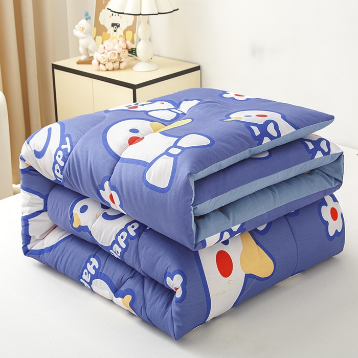 91家纺网 家纺一手货源 找家纺 南方印象2025新款印花冬被被子被芯 开心鸭