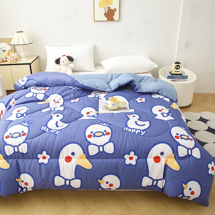 91家纺网 家纺一手货源 找家纺 南方印象2025新款印花冬被被子被芯 开心鸭