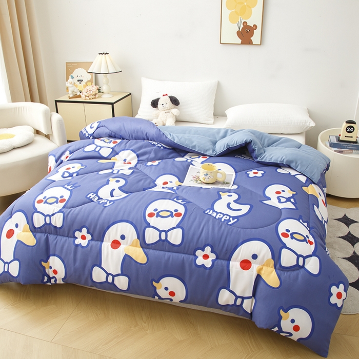 91家纺网 家纺一手货源 找家纺 南方印象2025新款印花冬被被子被芯 开心鸭