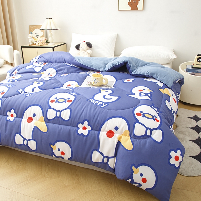 91家纺网 家纺一手货源 找家纺 南方印象2025新款印花冬被被子被芯 开心鸭