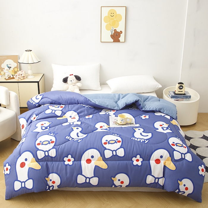 91家纺网 家纺一手货源 找家纺 南方印象2025新款印花冬被被子被芯 开心鸭