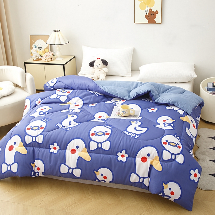 91家纺网 家纺一手货源 找家纺 南方印象2025新款印花冬被被子被芯 开心鸭