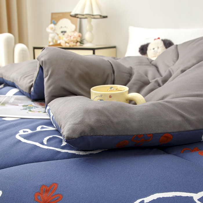 91家纺网 家纺一手货源 找家纺 南方印象2025新款印花冬被被子被芯 小奶龙