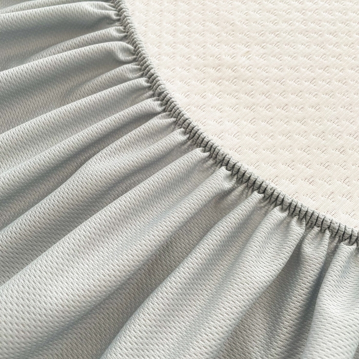 91家纺网 家纺一手货源 找家纺 恋佳居2025新款A类乙伦PE凉豆豆毛巾绣床笠冰丝席（床笠款） 比翼双飞—粉