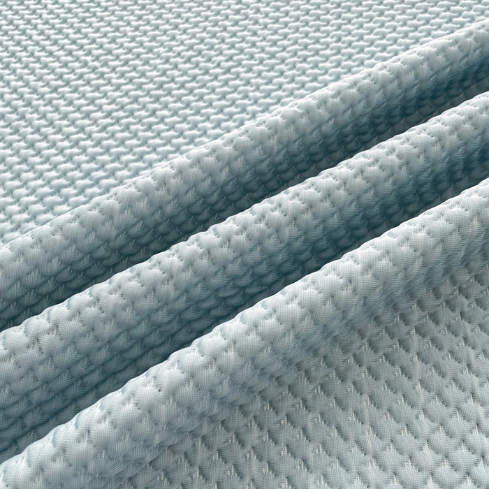 91家纺网 家纺一手货源 找家纺 恋佳居2025新款A类乙伦PE凉豆豆毛巾绣床笠冰丝席（床笠款） 比翼双飞—蓝